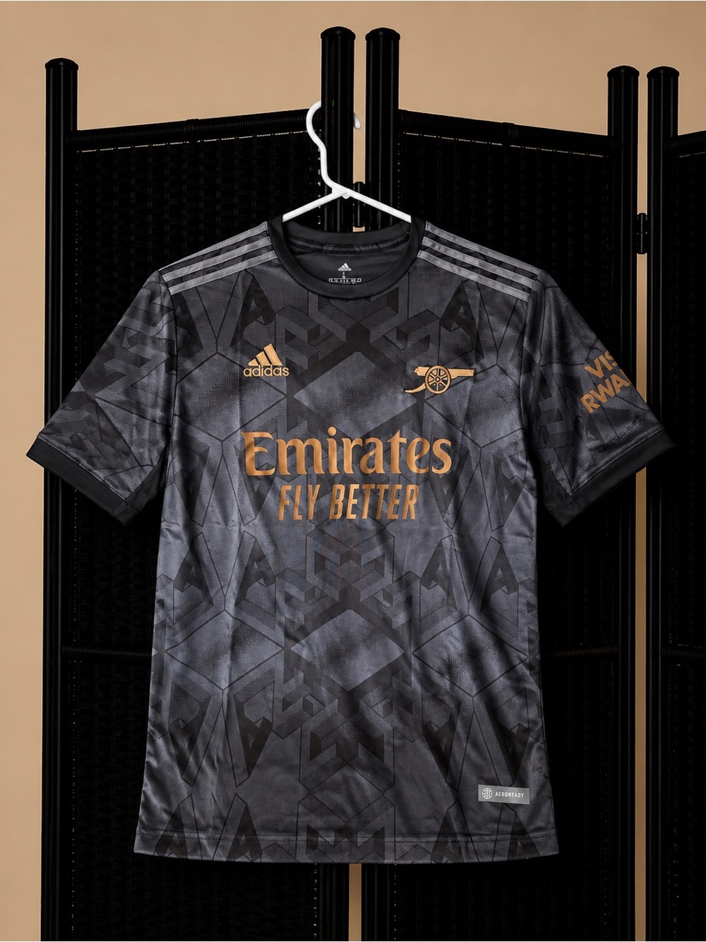 Arsenal Soccer Jersey Black 22-23 Away